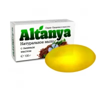 Натуральное мыло с льняным маслом, 100 гр.