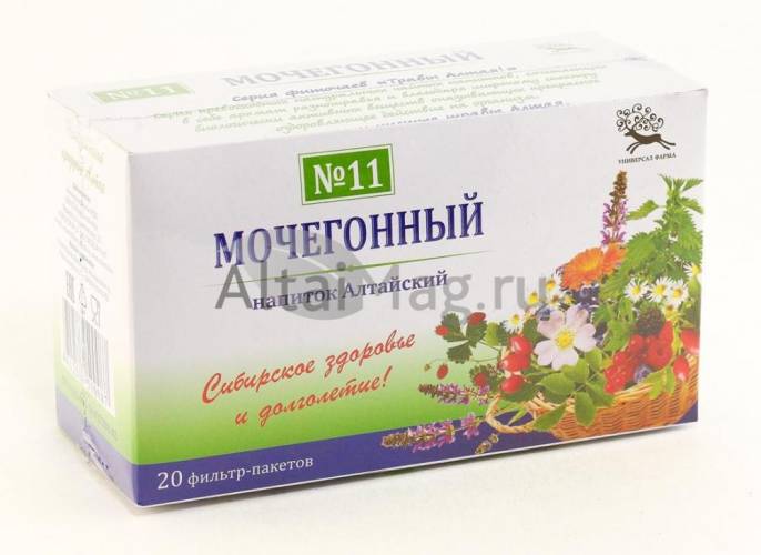 Мочегонный чайный напиток Алтайский 11 20 пакетиков