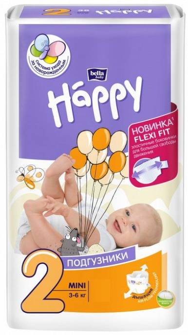 Подгузники Bella Happy Мини от 3 до 6кг 1шт