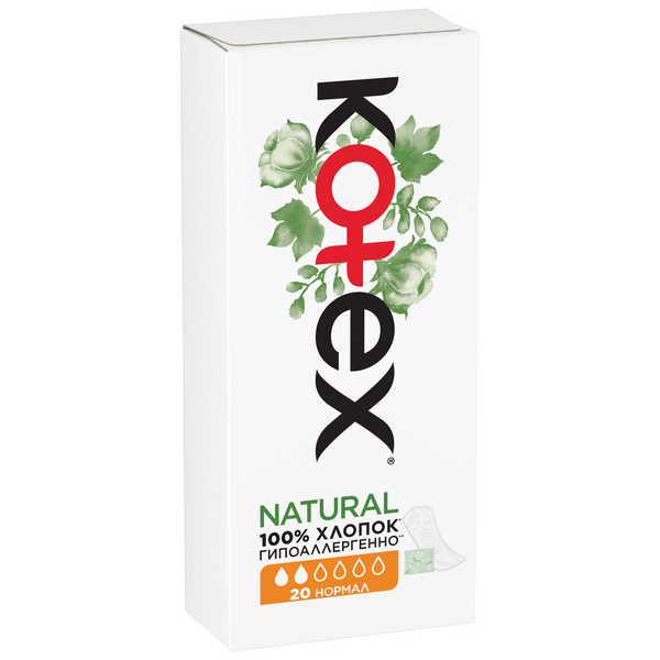 Прокладки Kotex Котекс Natural Ежедневные Нормал №20