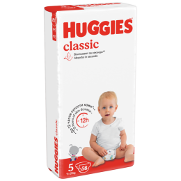 Подгузники Huggies Хаггис Классик 5 от 11 до 25кг 58шт