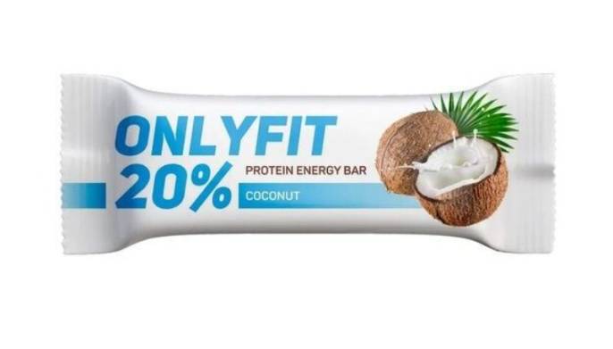 Батончик протеиновый глазированный Кокос Only Fit 40г