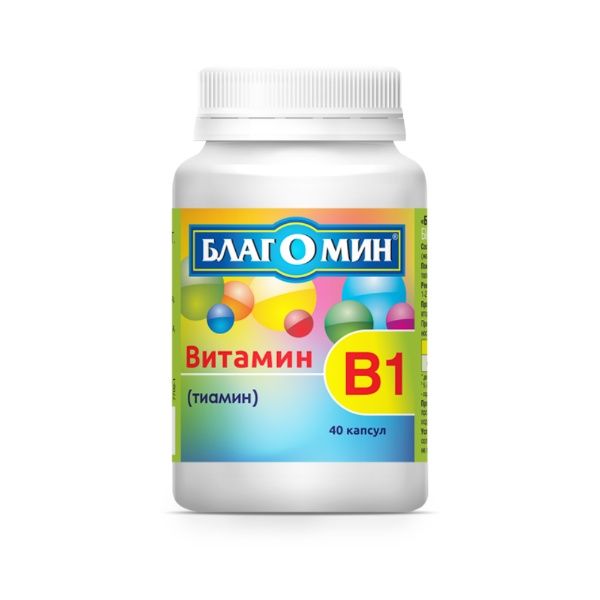 Благомин Витамин В1 тиамин капс массой 025г №40капс