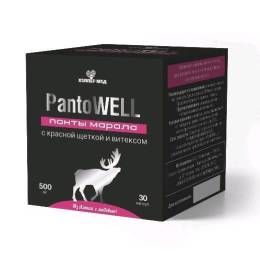 PantoWell Панты марала с красной щеткой 30 капсул