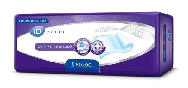 Пеленки впитывающие для взрослых ID Айди 60 на 90 5шт