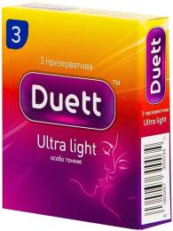Презервативы DUETT Ultra light ультратонкие 3 шт