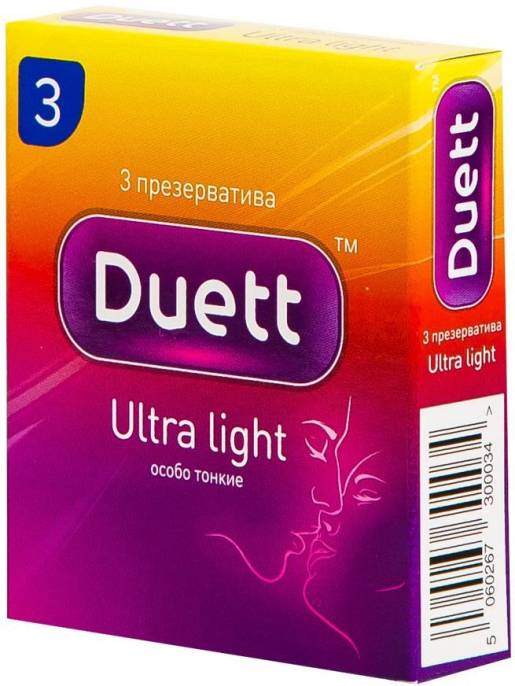 Презервативы DUETT Ultra light ультратонкие 3 шт