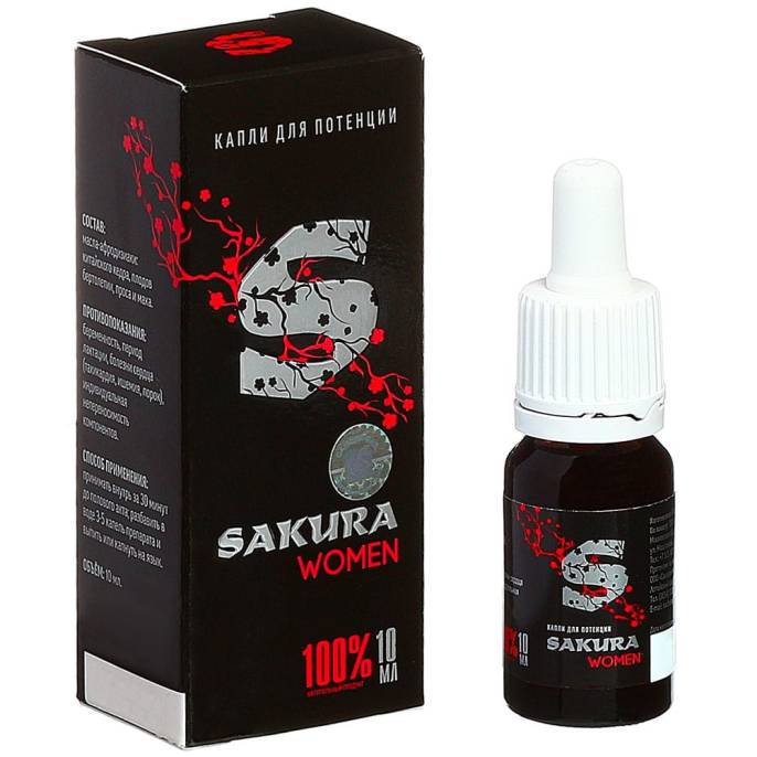 Капли для потенции «Sakura women» 10 мл.