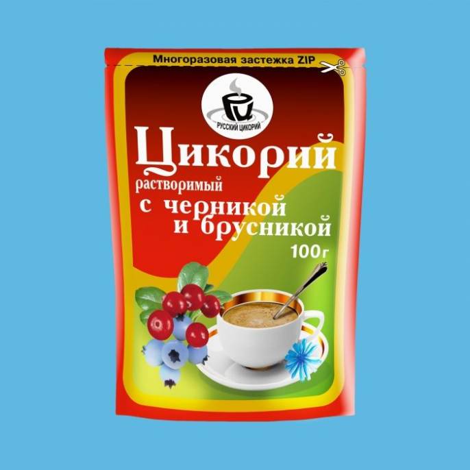 Цикорий растворимый дойпак ZIP Черника Брусника Еремеевский 100г