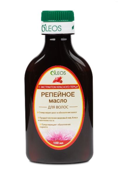 OLEOS Репейное масло с экстрактом красного перца 100мл
