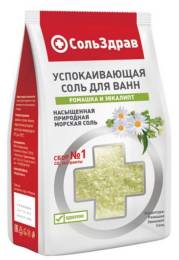Соль для ванны Успокаивающая соль Ромашка и Эвкалипт 800г