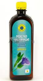 Масло льняное Компас Здоровья с селеном хромом кремнием 500 мл