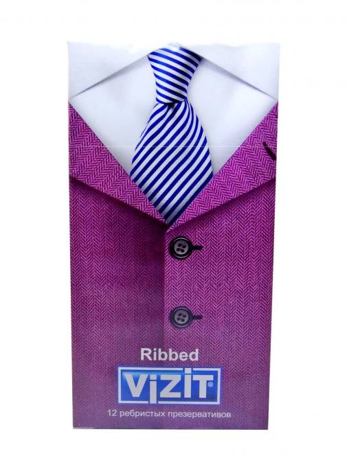 Презервативы VIZIT Ribbed Ребристые 12 шт