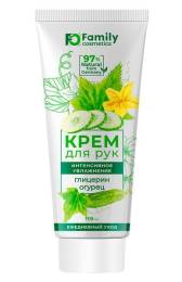 ФЭМИЛИ КОСМЕТИК Крем для рук Интенсивное увлажнение глицерин огурец 110мл