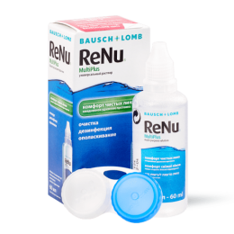 Раствор Renu Multiplus для линз с протеиновой очисткой 60мл