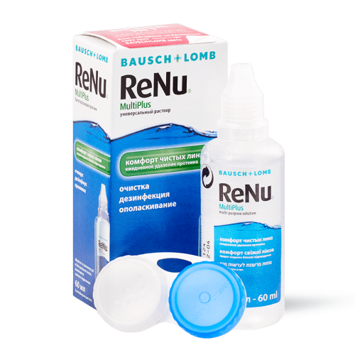 Раствор Renu Multiplus для линз с протеиновой очисткой 60мл