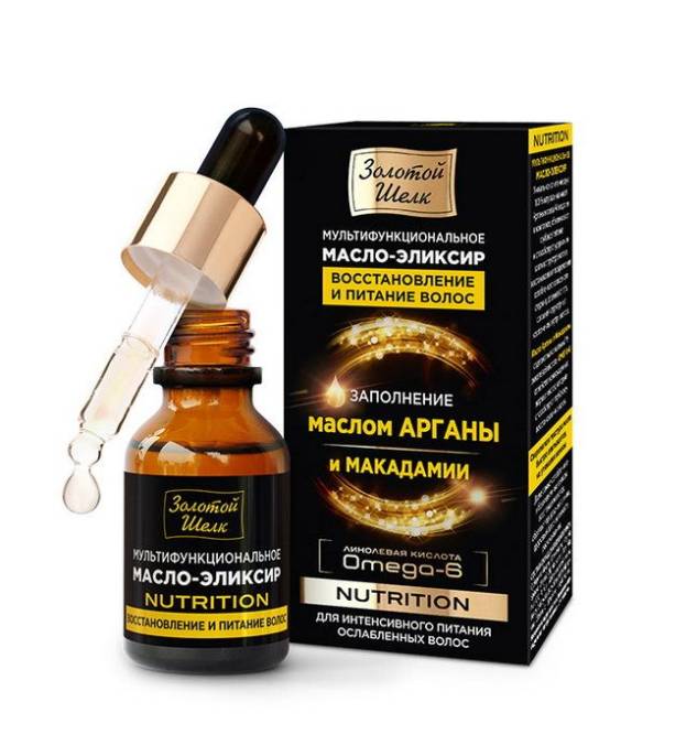 Золотой Шелк масло эликсир мультифункциональный Восстановление и Питание волос 25мл