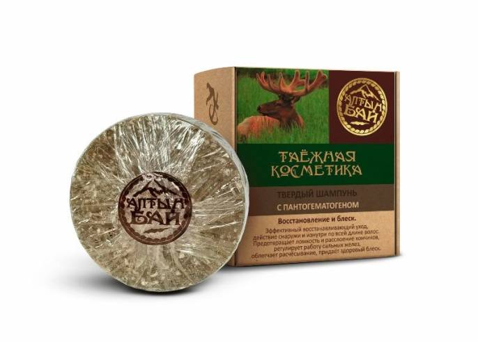 АЛТЫНБАЙ Твердый шампунь С пантогематогеном 60г
