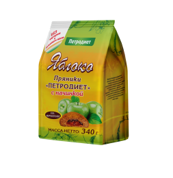 Пряники с начинкой яблочной на фруктозе Петродиет 340 гр