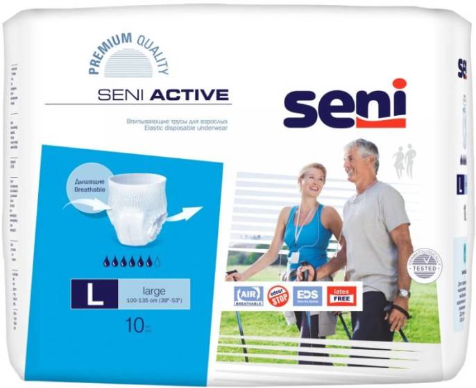 Трусики Seni Active 3 впитывающие размер L 10 шт