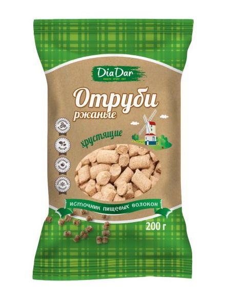 Отруби Диадар ржаные хрустящие 200г