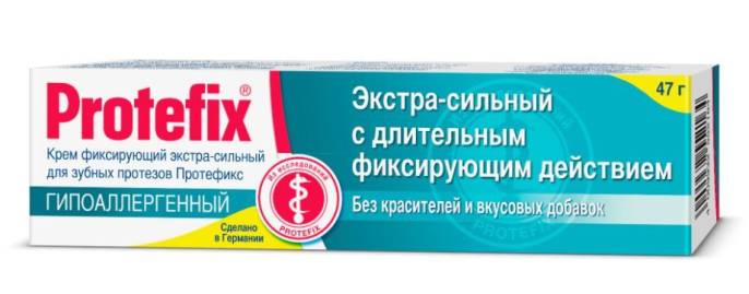 Протефикс Крем для фиксации зубных протезов гипоаллергенный 47мл