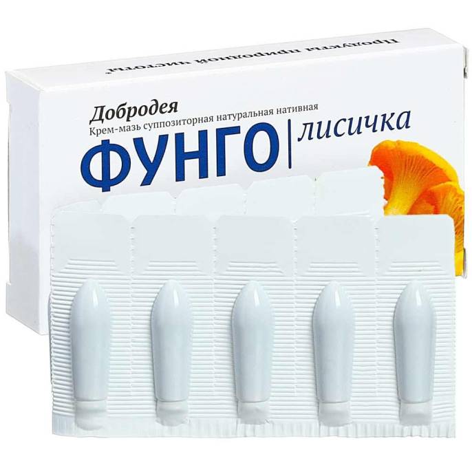 Суппозитории Добродея Фунго Лисичка, 10 шт.
