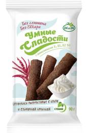 Батончики Умные сладости амарантовые с какао и сливоками