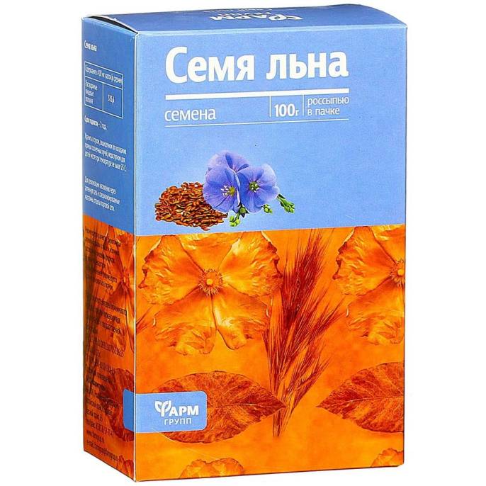 Семя льна россыпью в пачке, 100 гр.