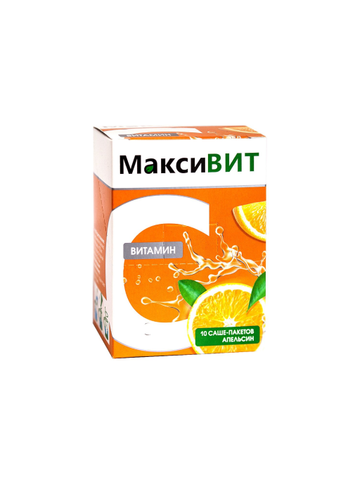 Напиток Максивит с витамином С со вкусом апельсина 10 саше пакетов