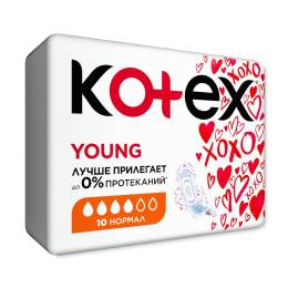 Прокладки Kotex Котекс Янг нормал №10 ультратонкие с крылышками