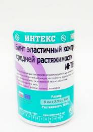 Бинт эластичный компрессионный СР ИНТЕКС Лайт 30м на 8см с застежкой