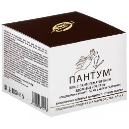 Гель с пантогематогеном «Пантум» здоровые суставы