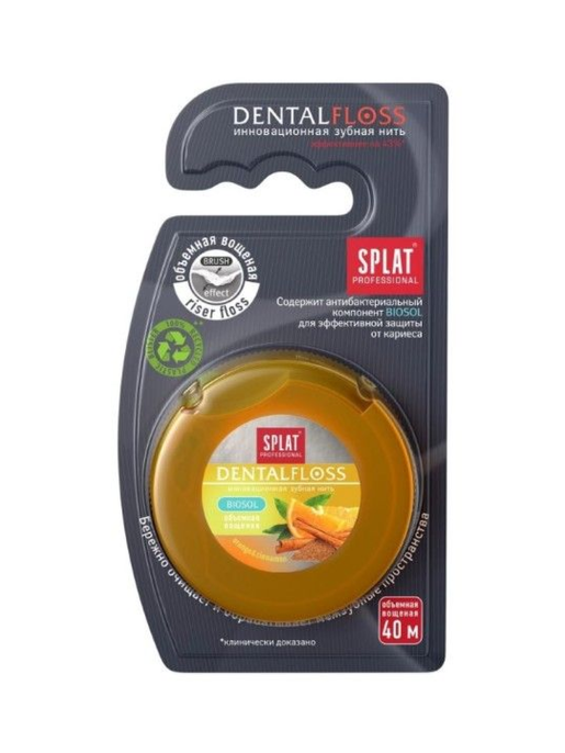 Сплат Зубная нить Dental Floss корица и апельсин 40м