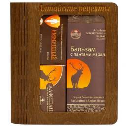 Набор подарочный бальзамов Алтайские рецепты с пантами марала