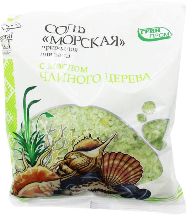 Соль морская природная с маслом чайного дерева 1кг