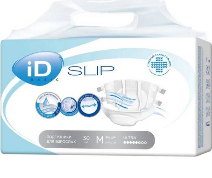Подгузники для взрослых ID SLIP Basic Medium №30