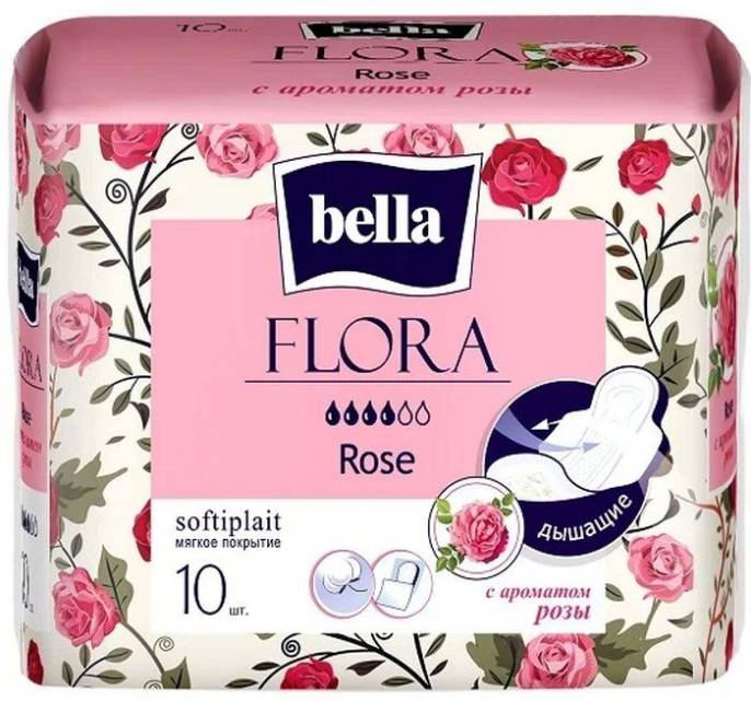 Прокладки BELLA Белла FLORA Rose 10шт