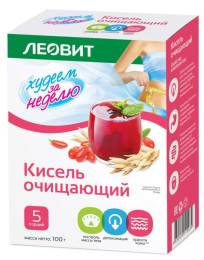 Кисель очищающий Леовит 5 пакетиков по 20г