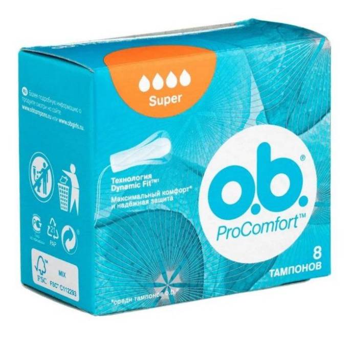 Тампоны ob ProComfort супер 8шт