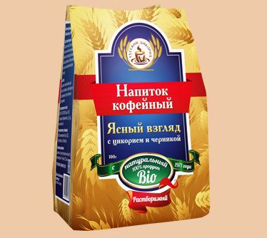 Напиток кофейный Ясный взгляд растворимый с цикорием и черникой пакет 100г