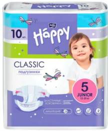 Подгузники Bella Happy Classic Юниор от 12 до 25кг 58шт