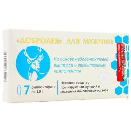 Суппозитории интимной гигиены «Добродея» для мужчин, 7 шт.