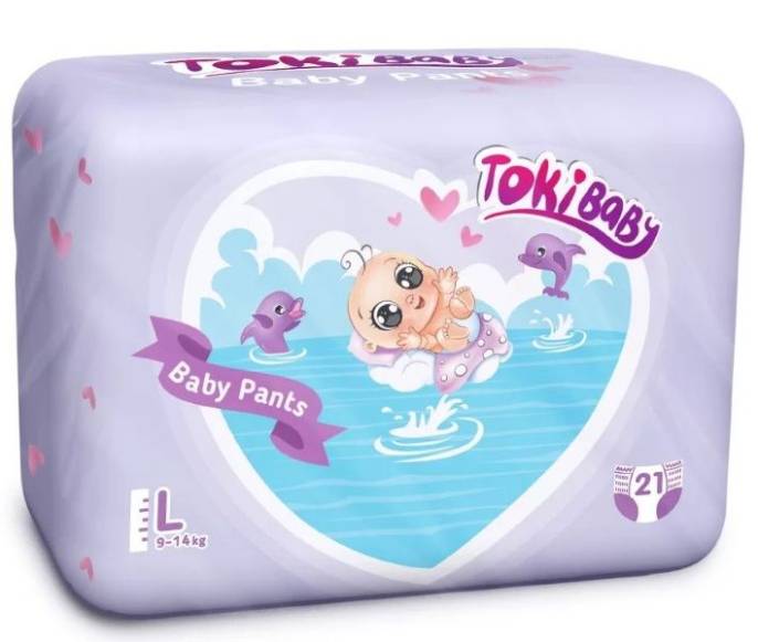 Подгузники трусики TOKIBABY детские L 21шт