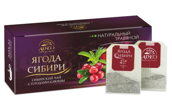 Клюква ягода чайный напиток 20 пакетиков