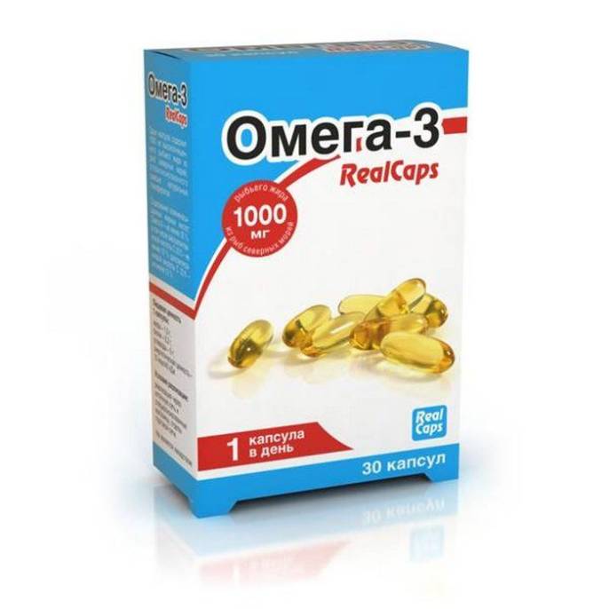 Омега 3 RealCaps 1000мг 30 капсул