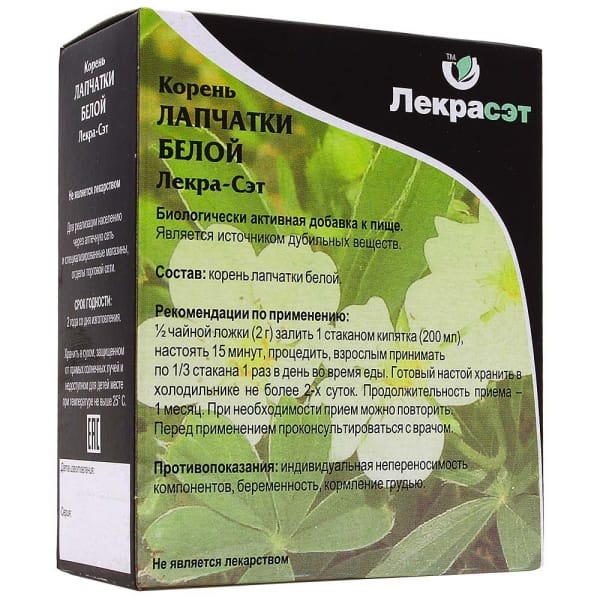 Лапчатка белая, корень, 20 гр.