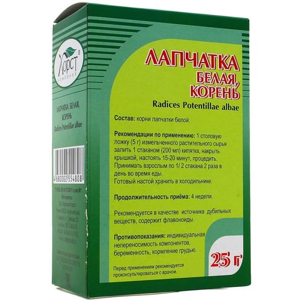 Лапчатка белая, корень, 25 гр.