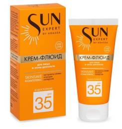 Sun expert крем флюид для лица и зоны декольте spf 35 50мл