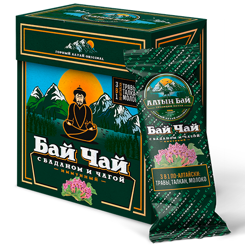 Бай чай С баданом и чагой иммунный 120г